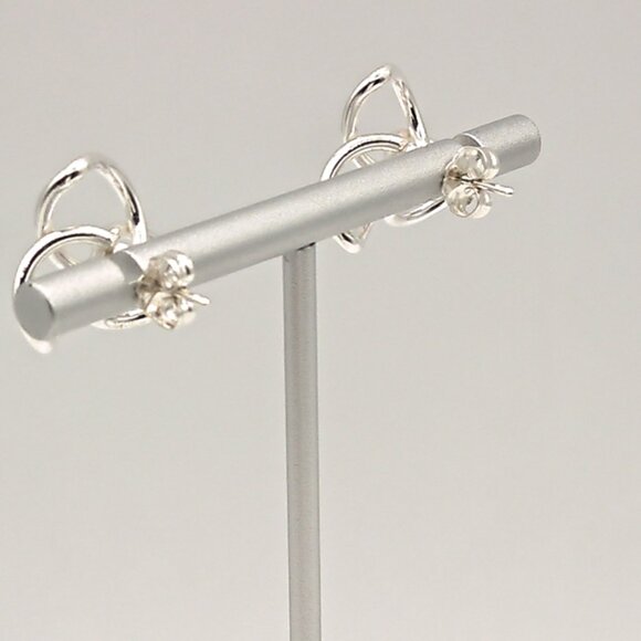 KartiKart Mexican Sterling Silver 925 Interlooping Earrings - Picture 6 of 7